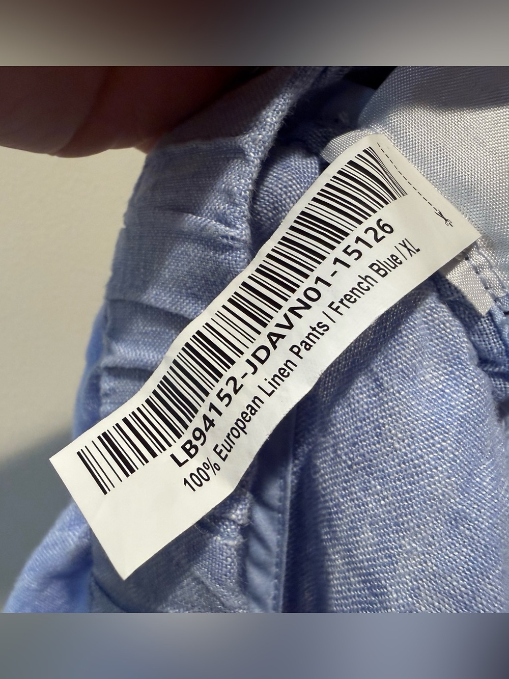Quince 100% European Linen pull on Pants in French Blue - Picture 9 of 10